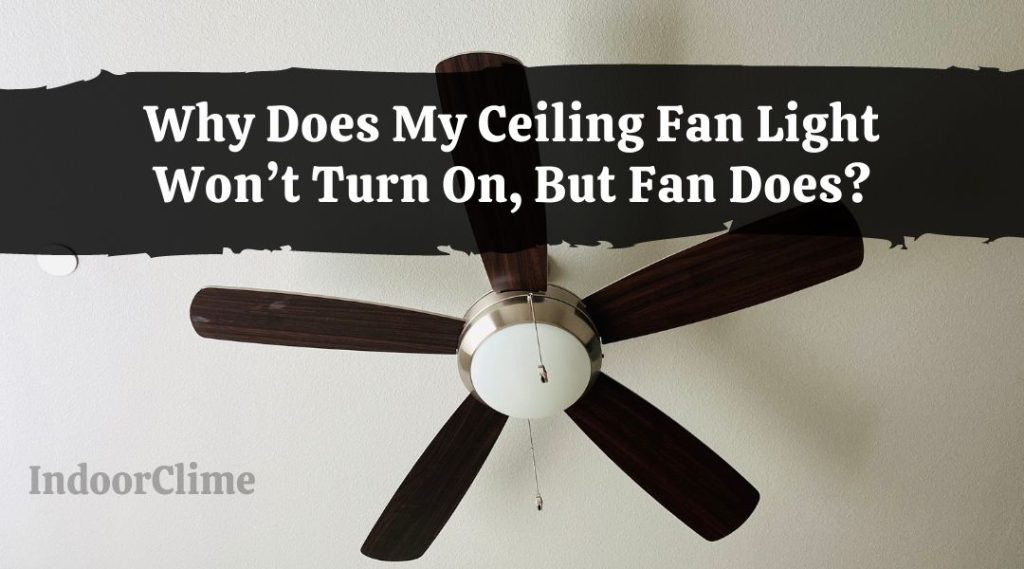 Why Does My Ceiling Fan Light Won’t Turn On, But Fan Does? IndoorClime